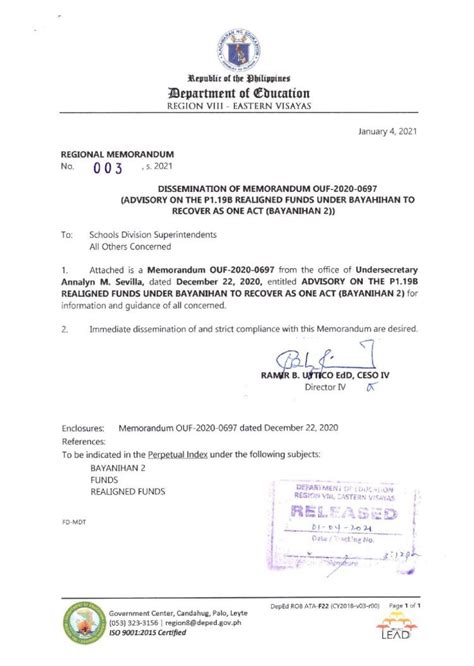 deped memo for incoming kindergarten|region8.deped.gov.ph.